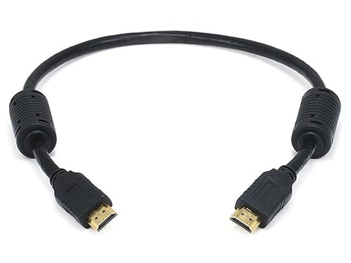 Monoprice 6079 1.5' 28AWG High Speed with Ethernet HDMI Cable with Ferrite Cores - Black