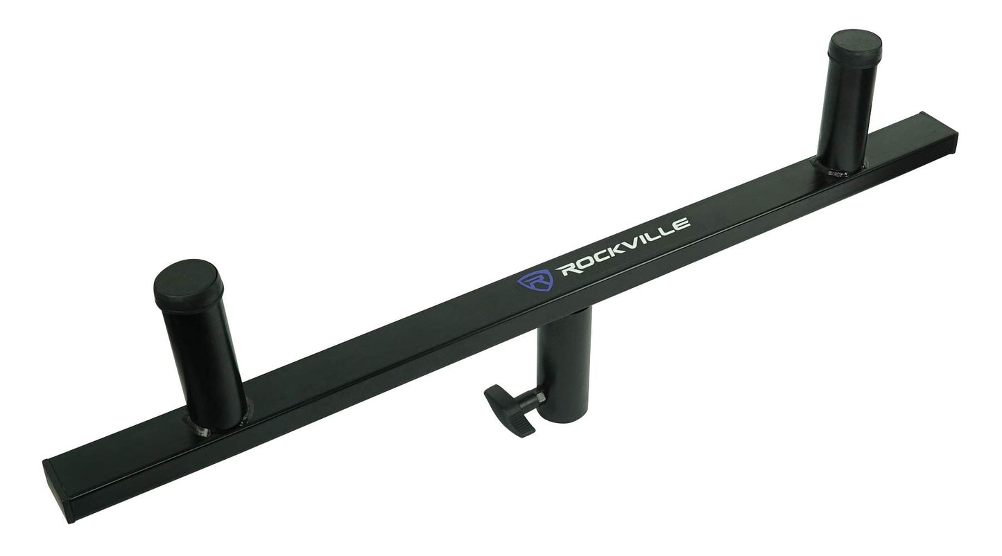 Rockville DP Mount Dual 8/10/12" PA Speaker Cabinet Adapter, Sturdy Steel, 80 lbs Capacity, Space-Saving, for DJs and Live Sound Professionals