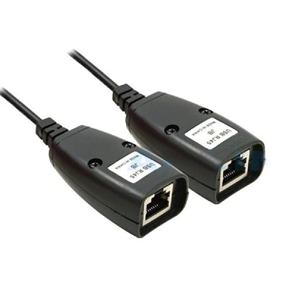 USB 2.0 Male to Female Cat6 Cat5 Cat5e 6 Rj45 LAN Ethernet Network Extender Extension Repeater Adapter Converter Cable