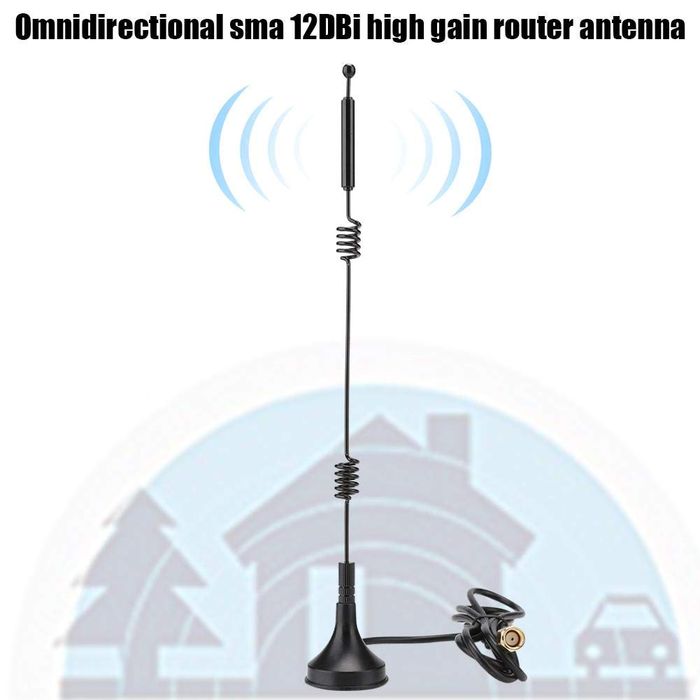 2.4/5GHZ Omnidirectional Router for Router Network Card Antenna Dual Band SMA Inner Hole Female 12DBi High Gain Antenna