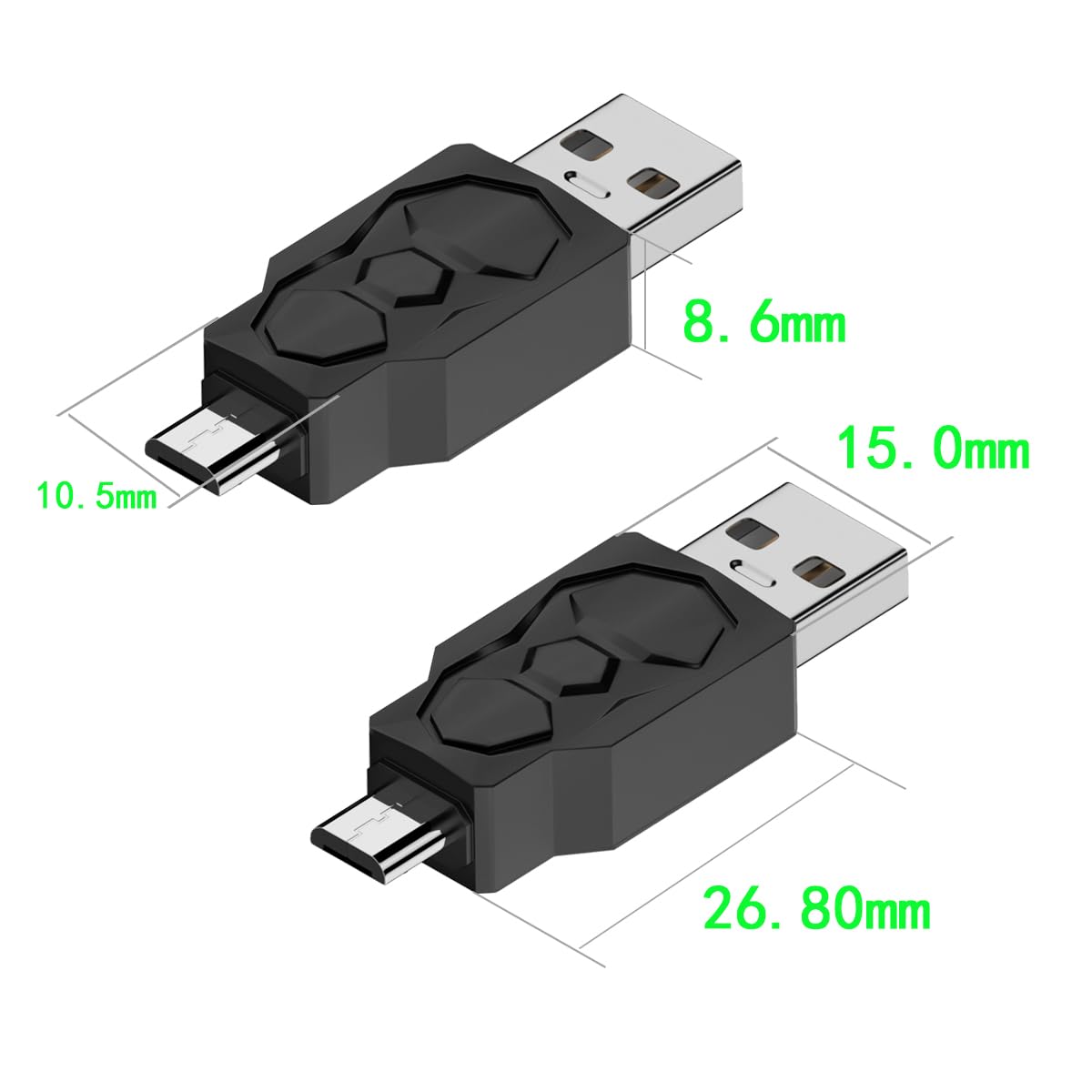 ZJKJHJY Micro USB 2.0 Adapter, Black, Type A Male/Micro-B Male, A Male to Micro B High Speed USB Cable