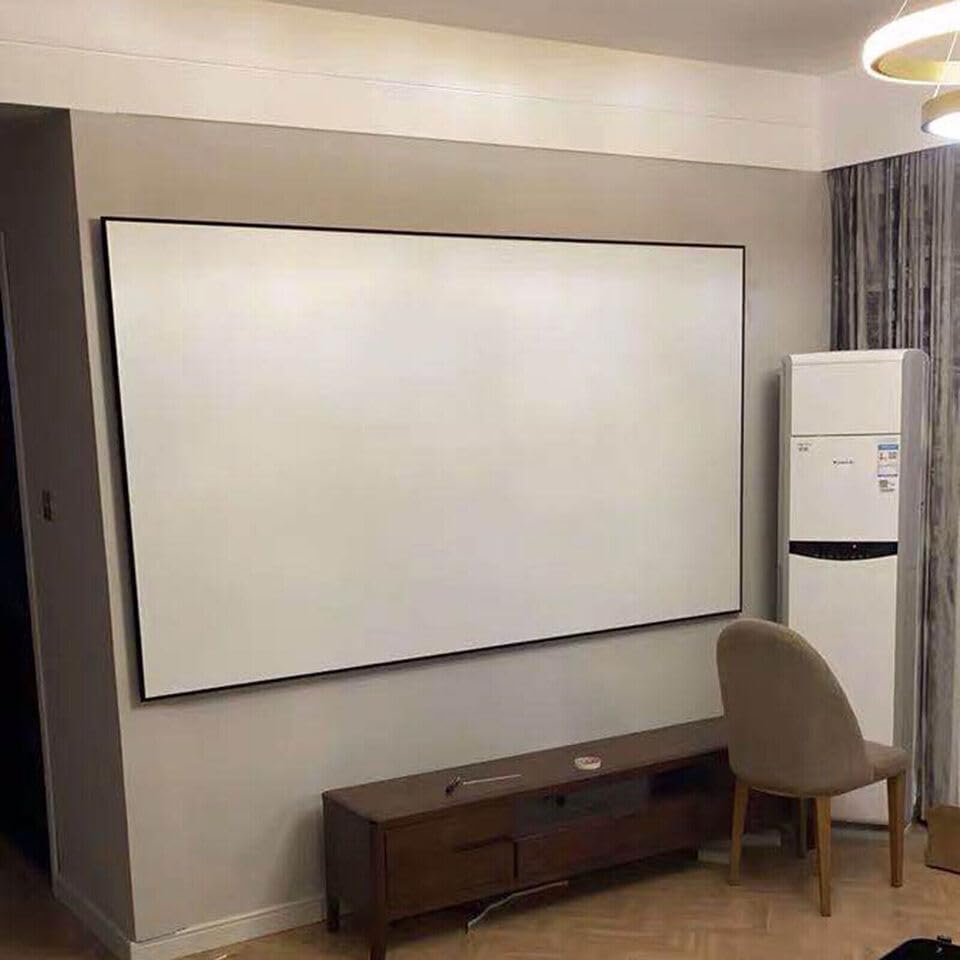 135 Inch Fixed Aluminum Frame Projection Screen, 16:9 HD Widescreen Projection Screen, Home Theater HD TV Movie Projection