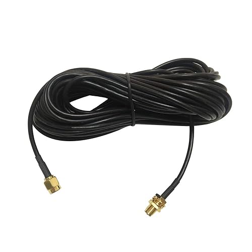 EJOYS 16ft WiFi RP-SMA Coaxial Extension Cable for WiFi LAN WAN Router RG174 Antenna Extension Cable
