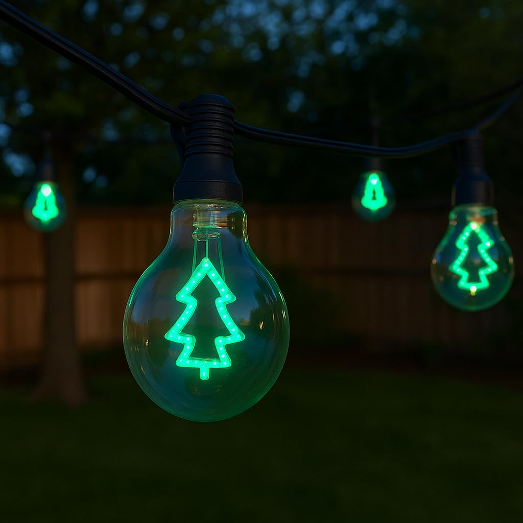 Festive Living LED Christmas Tree Decorative Green Filament Light Bulb