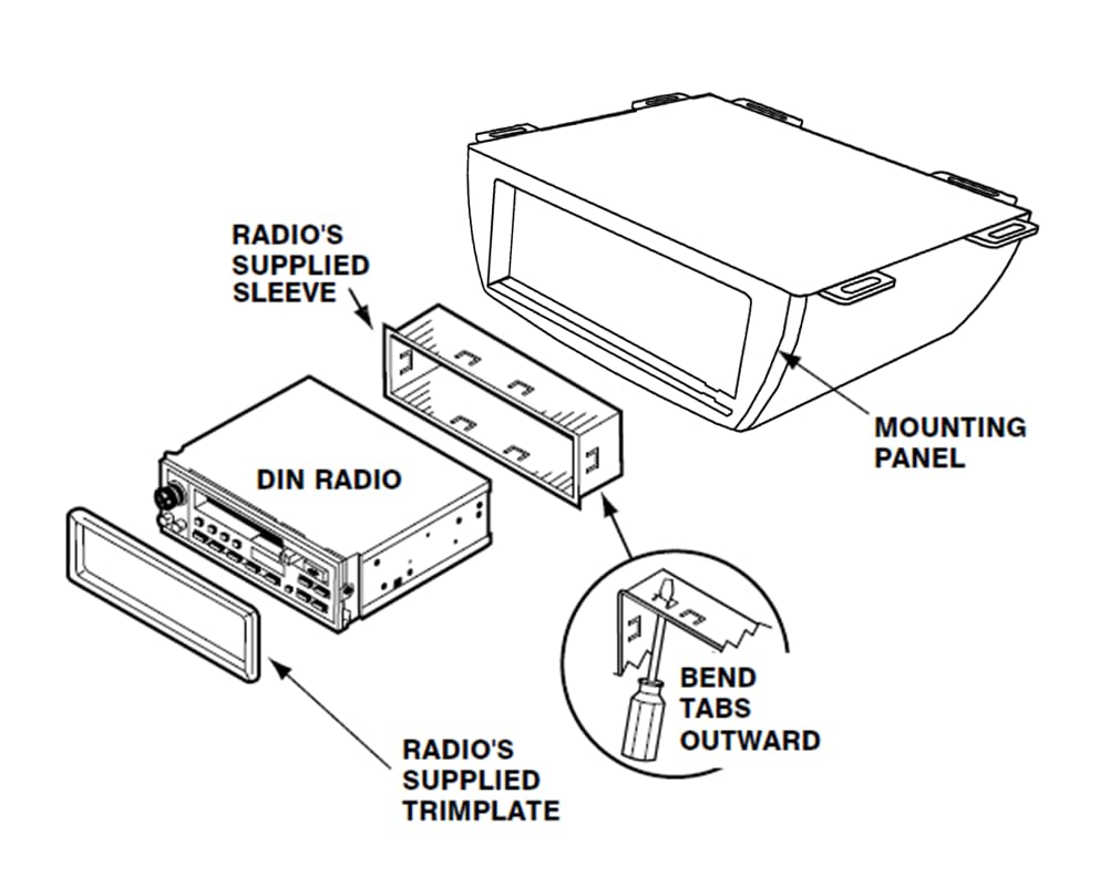 Scosche UDEB Universal Under Dash or Top Mount Single DIN Radio Installation Enclosure - Aftermarket Car Stereo Install Kit - Does Not Fit Double DIN