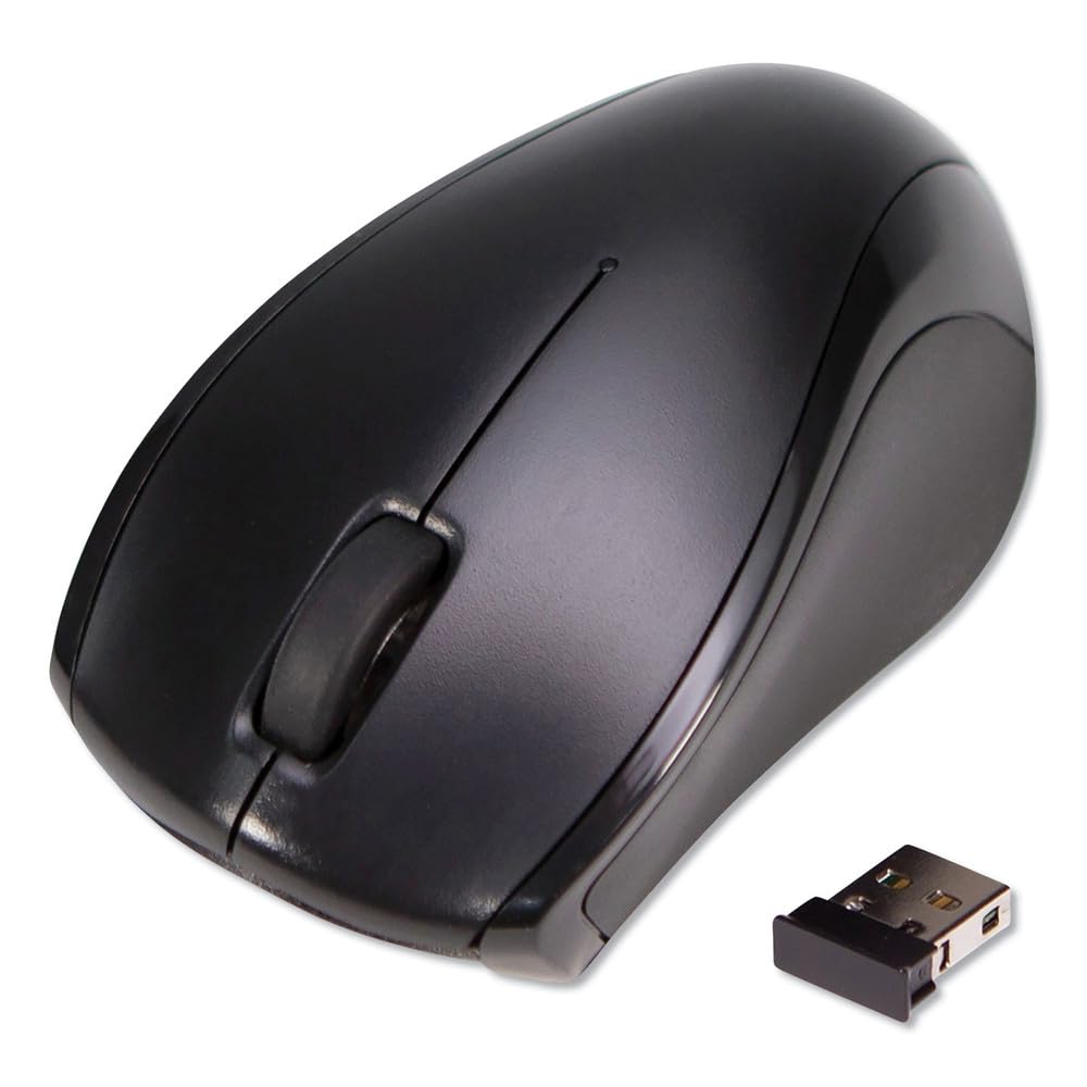 Innovera Compact Mouse, 2.4 GHz Frequency/26 ft Wireless Range, Left/Right Hand Use, Black