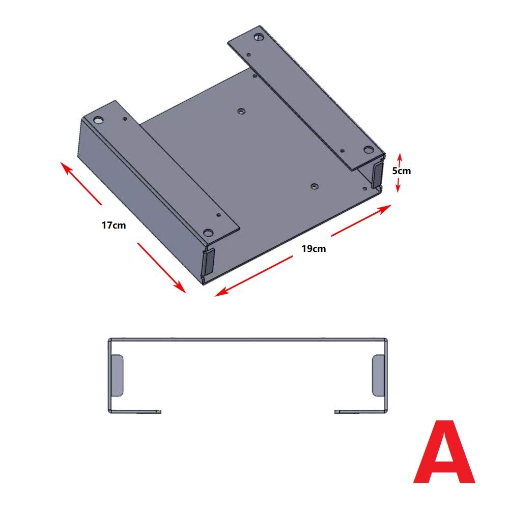 Diversity world Multifunctional-Quick Replacement Mini PC VESA mounting Stand (A, Black)