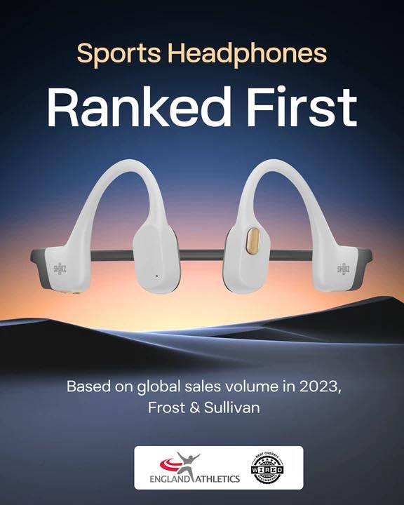 SHOKZ OpenSwim Pro Open-Ear MP3 Headphones, White, IP68 Waterproof, 32G MP3