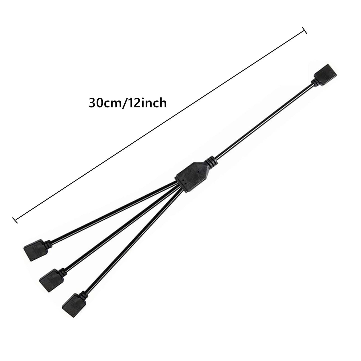 Besvalo RGB Extension Cable 3 Pin, Computer Motherboard ARGB Interface Extension Cable Female Connetor, 5 V Argb 3-Pin Connector 1-3