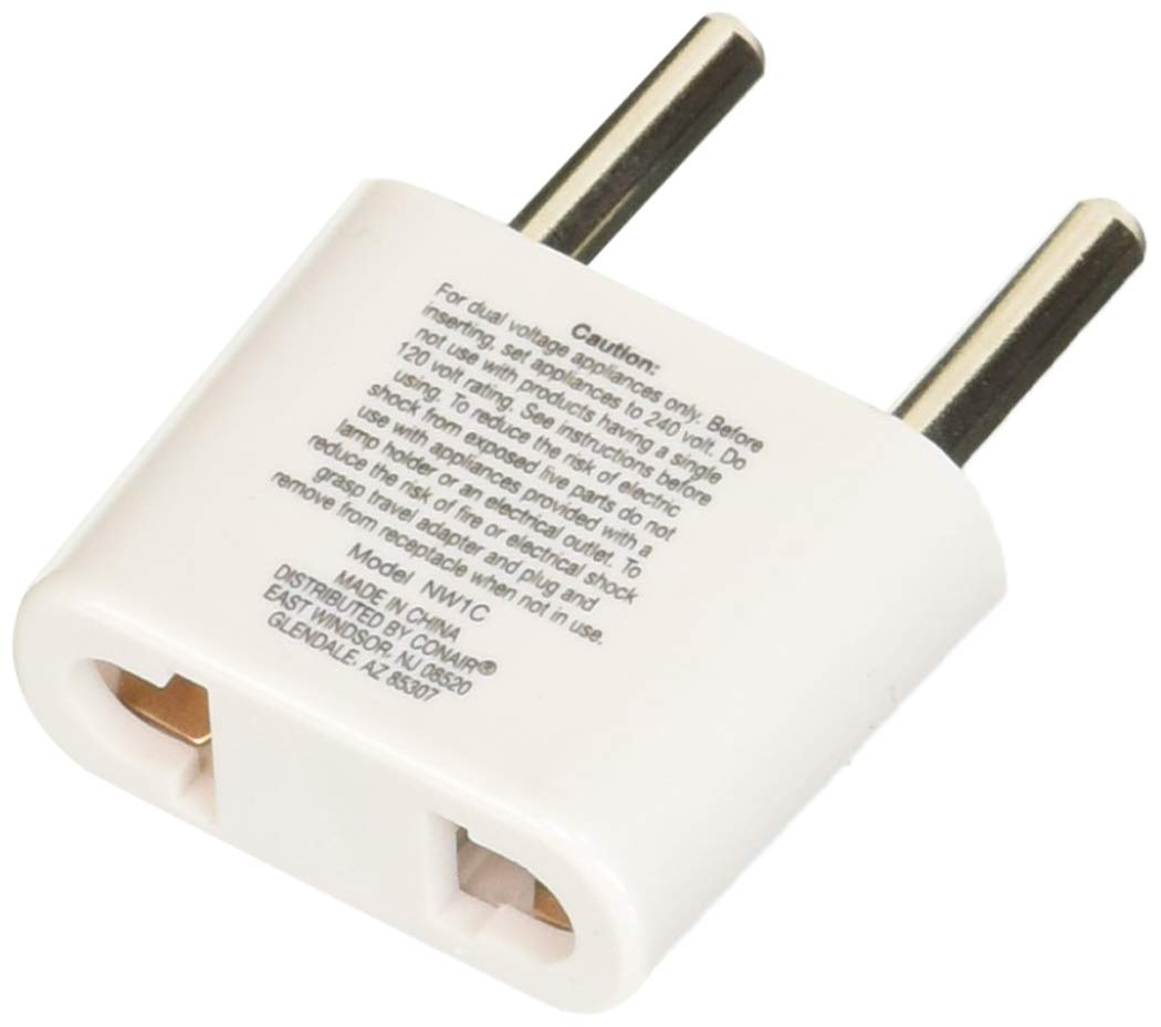 Conair Travel Plug Adapter, Universal Plug Adapters for Worldwide Travel by Travel Smart (Southern Europe, Middle East, Parts of Africa, Asia…