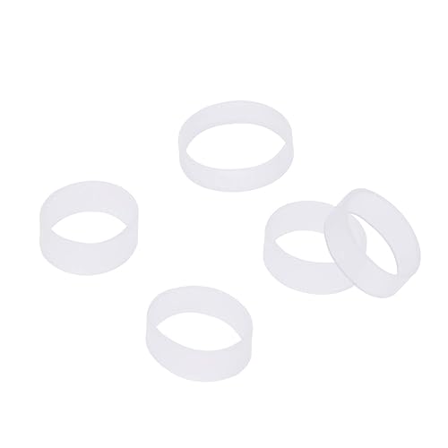 ONLYKXY 100 Pieces 10mm ID 12mm OD Clear Silicone Cable Ties, Data Lines Silicone Cord Ties, Reusable Rubber Rings, Cable Tie Straps, Rubber bands