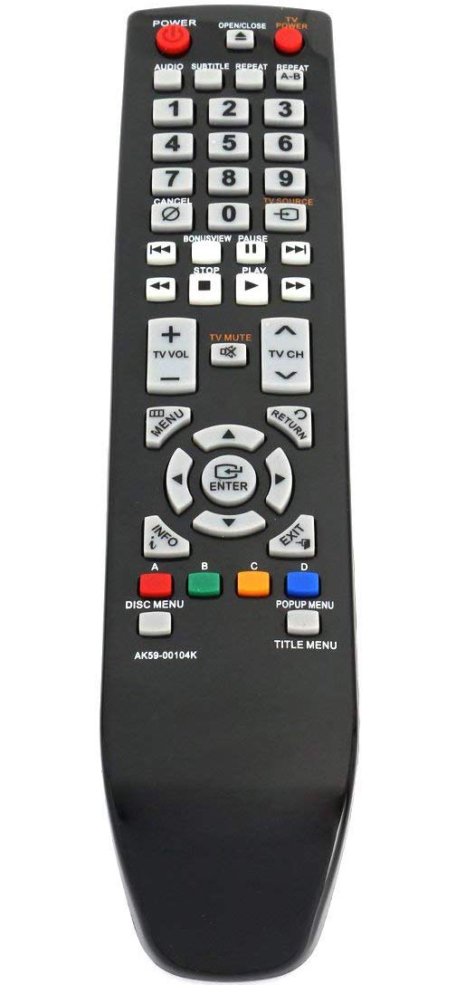 ALLIMITY AK59-00104K Remote Control Replacement for SAMSUNG Blu-ray Disc Player AK5900104K BD-1590C-XAC BD-1600-XAC BD-P1580 BD-P1590 BD-P1590C