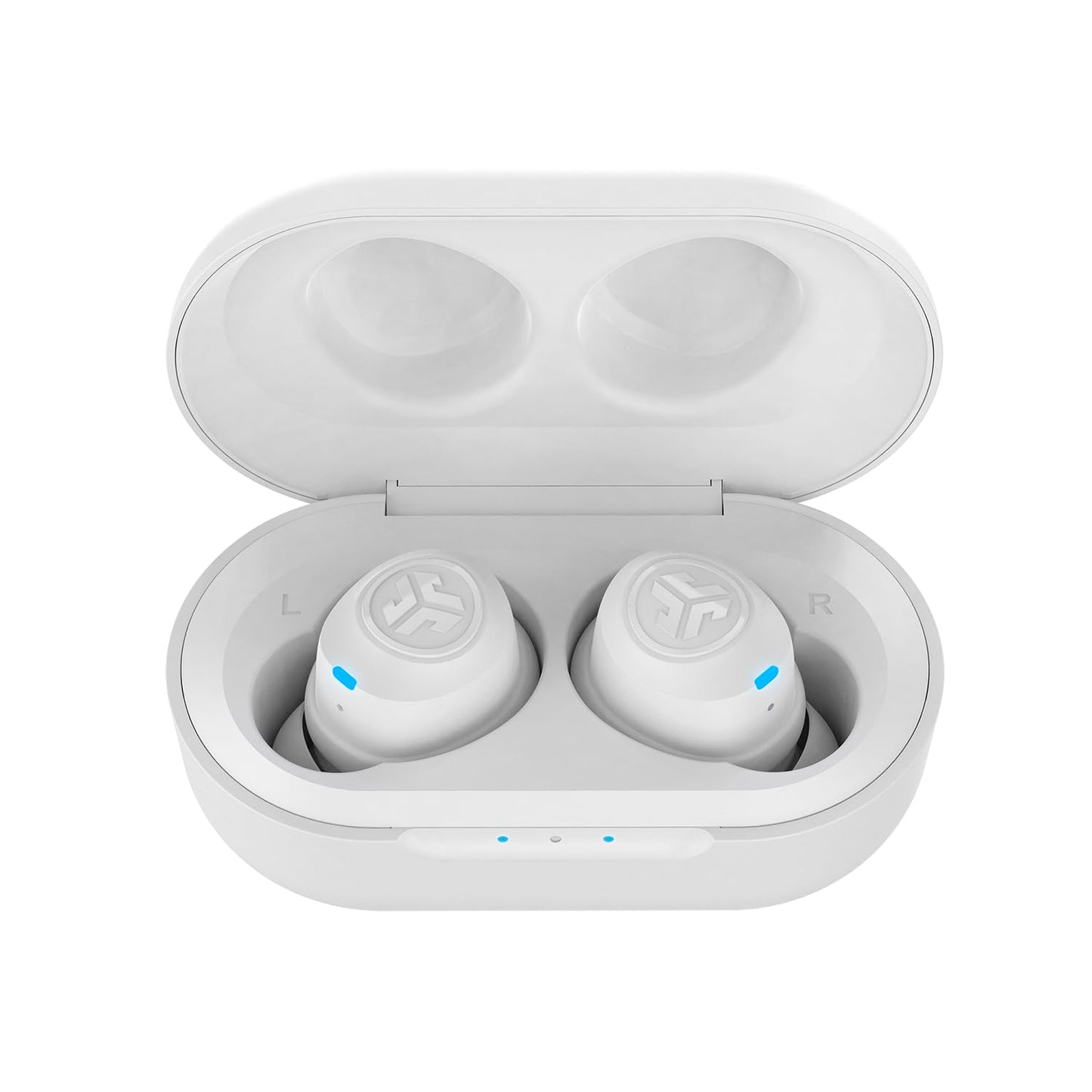 JLab JBuds Air True Wireless Signature Bluetooth Earbuds + Charging Case, White, IP55 Sweat Resistance, Bluetooth 5.0 Connection, 3 EQ Sound Settings