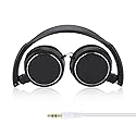 Foldable Head Mounted Headphone Mini Wired Headset Hands Compact Stereo HiFi Music Headset Support Rotatable Ear Cup Adjustable Headband Support TF…