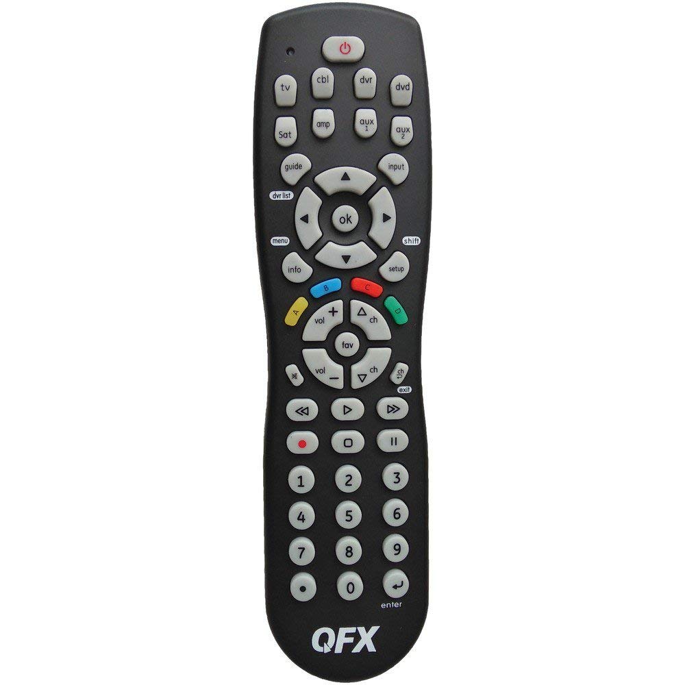 QFX 8-in-1 Universal Remote with Glow-in-The-Dark Buttons (REM-8)