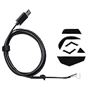 HUYUN USB Mouse Cable Mice Line & 1 Set Mouse feet Compatible for logit G502 Hero G502 Wired Mouse Plug and Play Mouse Cable