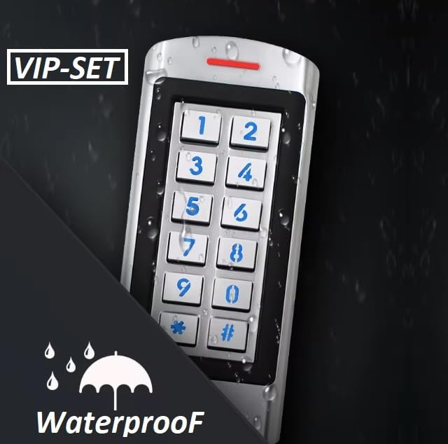 Stainless Waterproof Door Access Control System Kit, 300kg/660lbs Force Electric Magnetic Door Lock Kit with RFID Keypad/Reader Home Security System