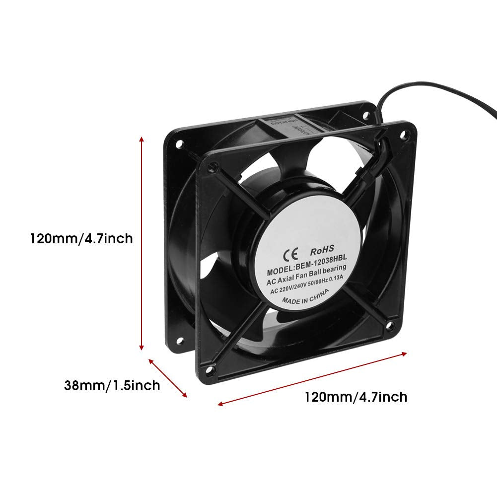 Air Cooling Fan, BEM-12038HBL Heatsink Cooler Fast Heat Dissipation for Welding Machine Household Appliances