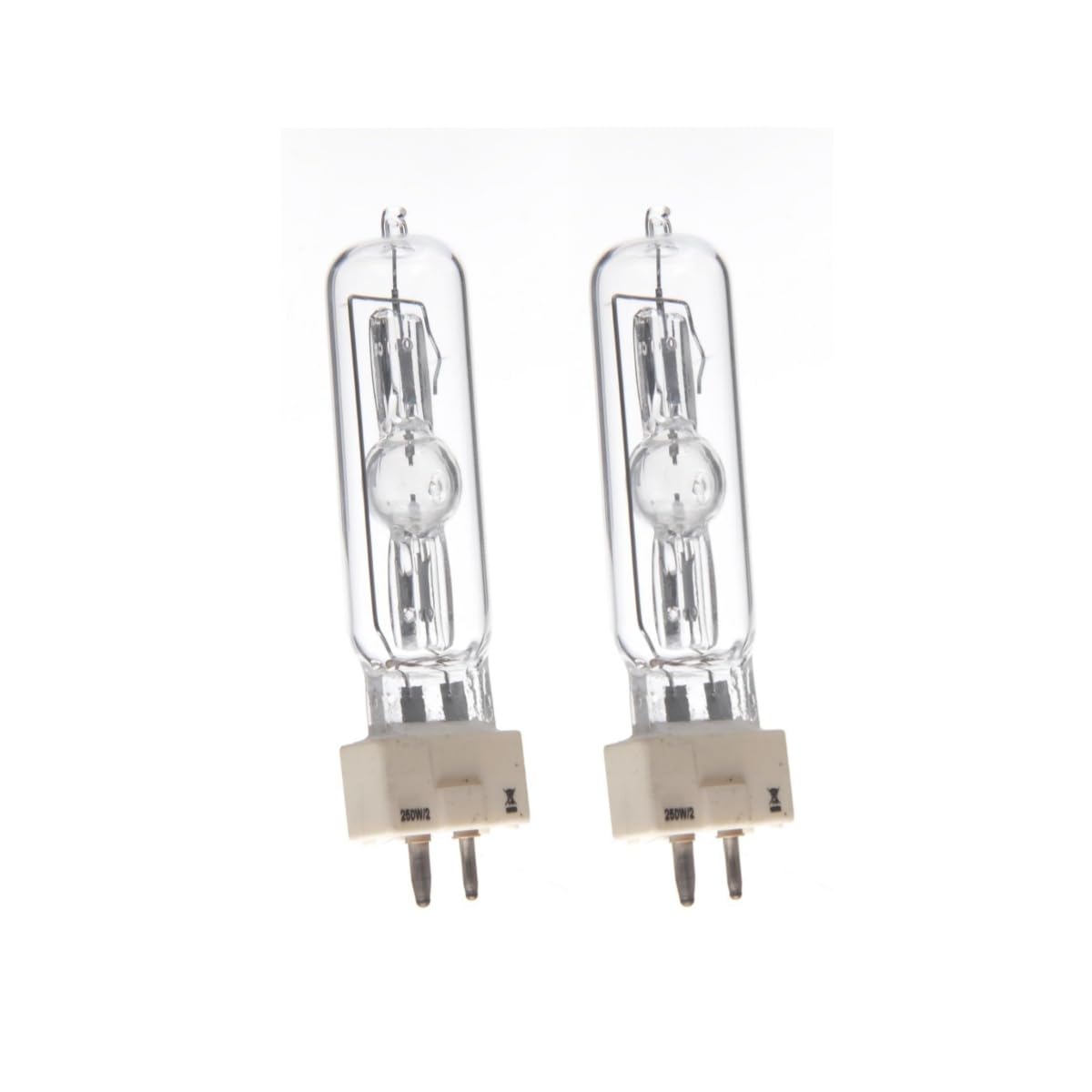 ASMSLIT 2 Pack MSD 250W/2 GY9.5 Metal Halide Lamp msd250w for 250W Stage LAMP 8000k msd250 /2 HSD250W/80 ms Stage Light Bulb msd 250 2