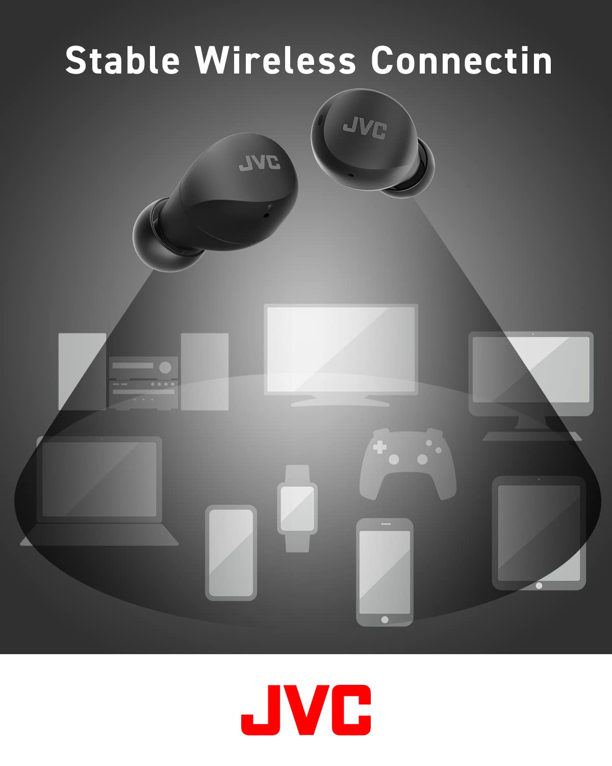 JVC Compact and Lightweight Gumy Mini True Wireless Earbuds Headphones, Long Battery Life (up to 23 Hours), Sound with Neodymium Magnet Driver, Water…