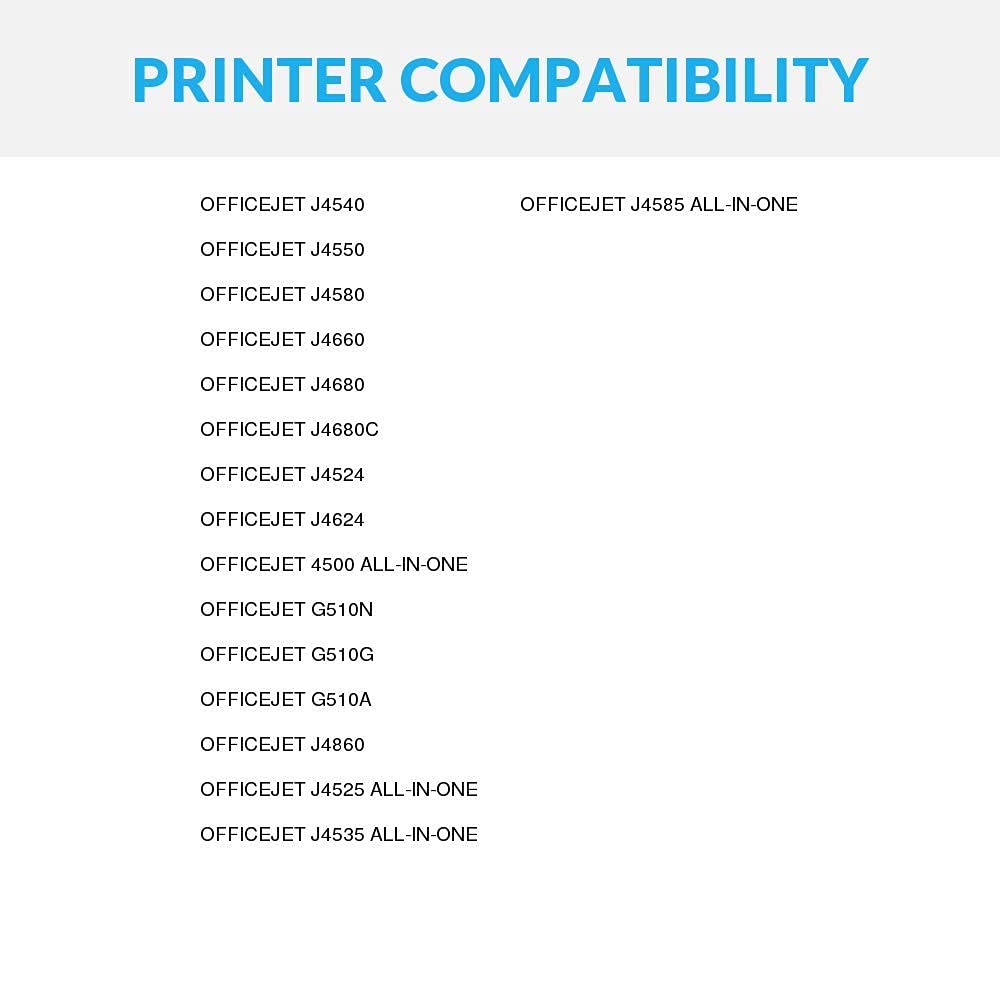 SPEEDYINKS Remanufactured Ink Cartridges Replacement for HP 901 Ink to use with HP OfficeJet 4500 J4680 J4580 J4680c J4550 J4540 G510a J4524 G510g