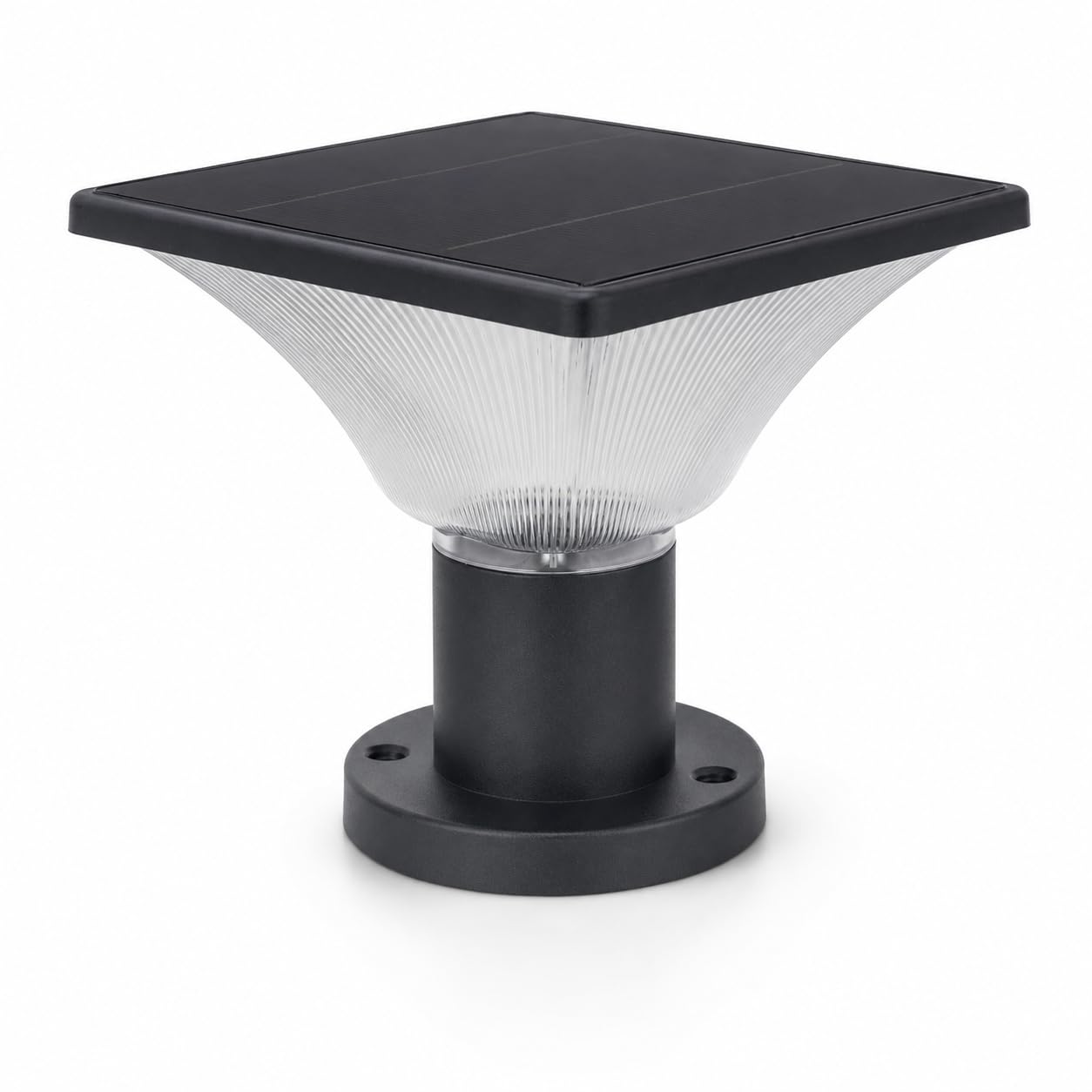 FOOYANCHO Solar Post Cap Lights - Auto On/Off Solar Post Lights Outdoor - Post Lights Outdoor Solar Powered 4x4 - Outdoor Lights Fits Most Posts (1