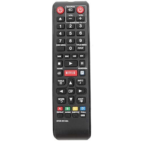 New AK59-00146A Replace Remote fit for Samsung Blu-Ray DVD Player BDE5300 BD-E5300 BD-E5300/ZA BDE5300ZA BD-E5300ZA BDE5400 BD-E5400 BD-E5400/ZA