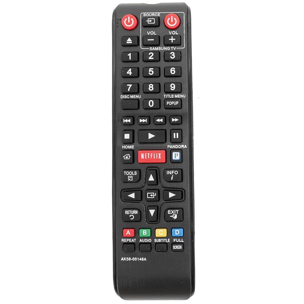 New AK59-00146A Replace Remote fit for Samsung Blu-Ray DVD Player BDE5300 BD-E5300 BD-E5300/ZA BDE5300ZA BD-E5300ZA BDE5400 BD-E5400 BD-E5400/ZA