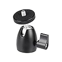 Kayulin Mini Ball Head with 1/4 inch Screw for Monopod Tripod Light Stand