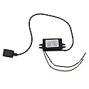 DC-DC Converter 12V/24V to USB 5V 3A, Adapter Regulator Cable for Car Audio, Vehicle Radio, Monitor Power Supply