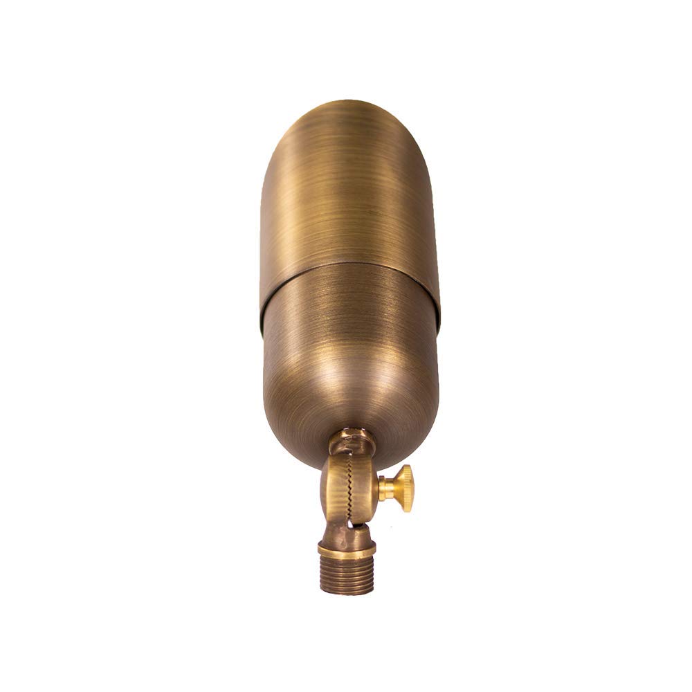 Lumen Logic 12V LogiSpot Brass Outdoor Spotlight (Bronze) for Low Voltage Landscape Lighting of Yard, Lawn, Garden, Patio, Trees & House