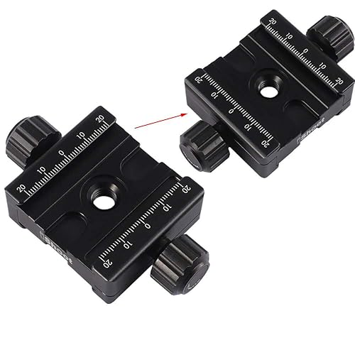 iShoot Metal Double-Sided Clamp IS-SJZ50, Two-Sided Quick Release Plate Clamp with 3/8' Screw Hole, Compatible with 39mm ARCA-Swiss Fit Camera Quick