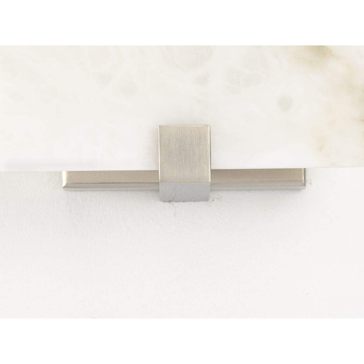 Progress Lighting LED Alabaster Stone Brushed Nickel ADA Wall Sconce 8.50x8.00x8.00