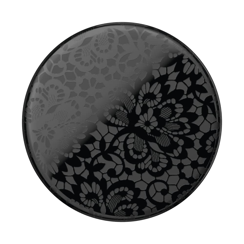 PopSockets Adhesive Phone Grip, Holder, Phone Stand, Black - Lace Noir