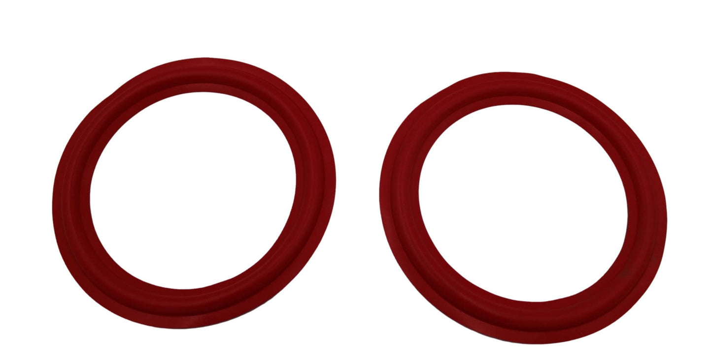 IMC Audio Red 10 inch Rubber Speaker Foam Edge Subwoofer Surround Rings Replacement Parts for Speaker Repair or DIY 2 Pieces