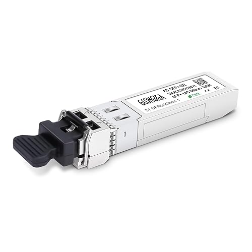 6COM 6COMGIGA 10GBase-SR SFP+ Transceiver, 10G LC 850nm Multi-Mode Module, up to 300 Meters, for HP J9150A and Other Open Switches