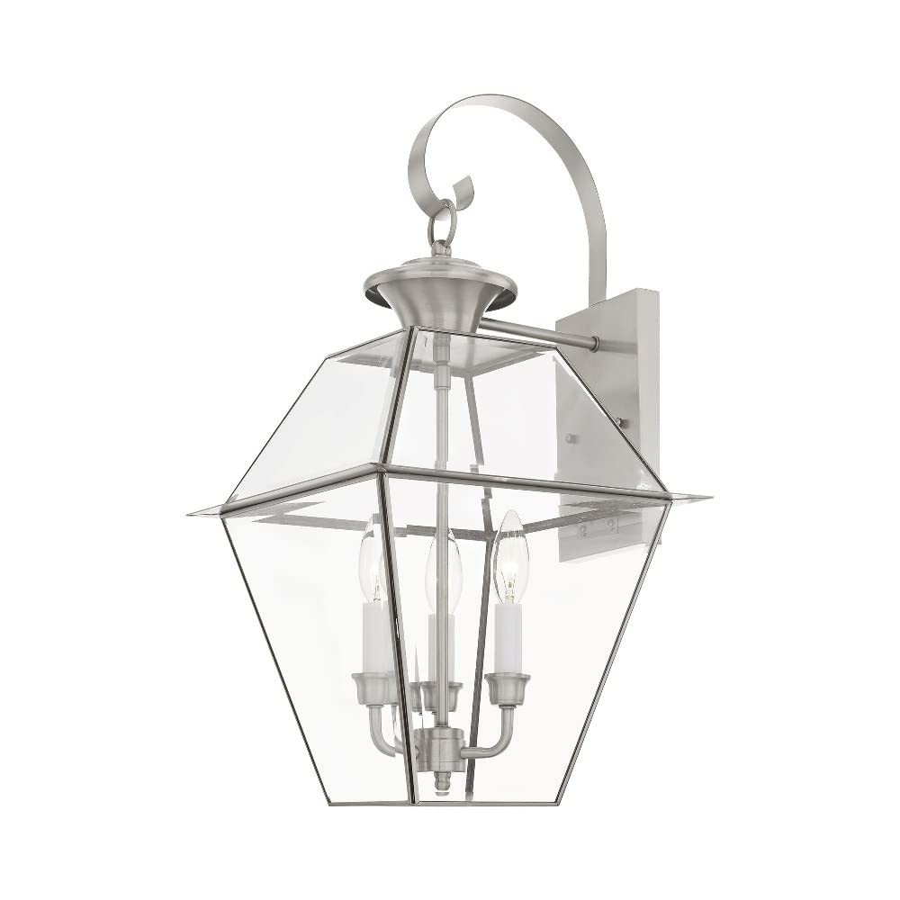 Livex Lighting 2381-07 Westover 3-Light Outdoor Wall Lantern, Bronze