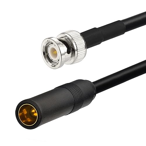 Eightwood BNC Male to DIN AM/FM Female Adapter Extension Cable Coax RG58 12 inches for Car Radio Antenna Scanner