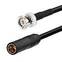 Eightwood BNC Male to DIN AM/FM Female Adapter Extension Cable Coax RG58 12 inches for Car Radio Antenna Scanner