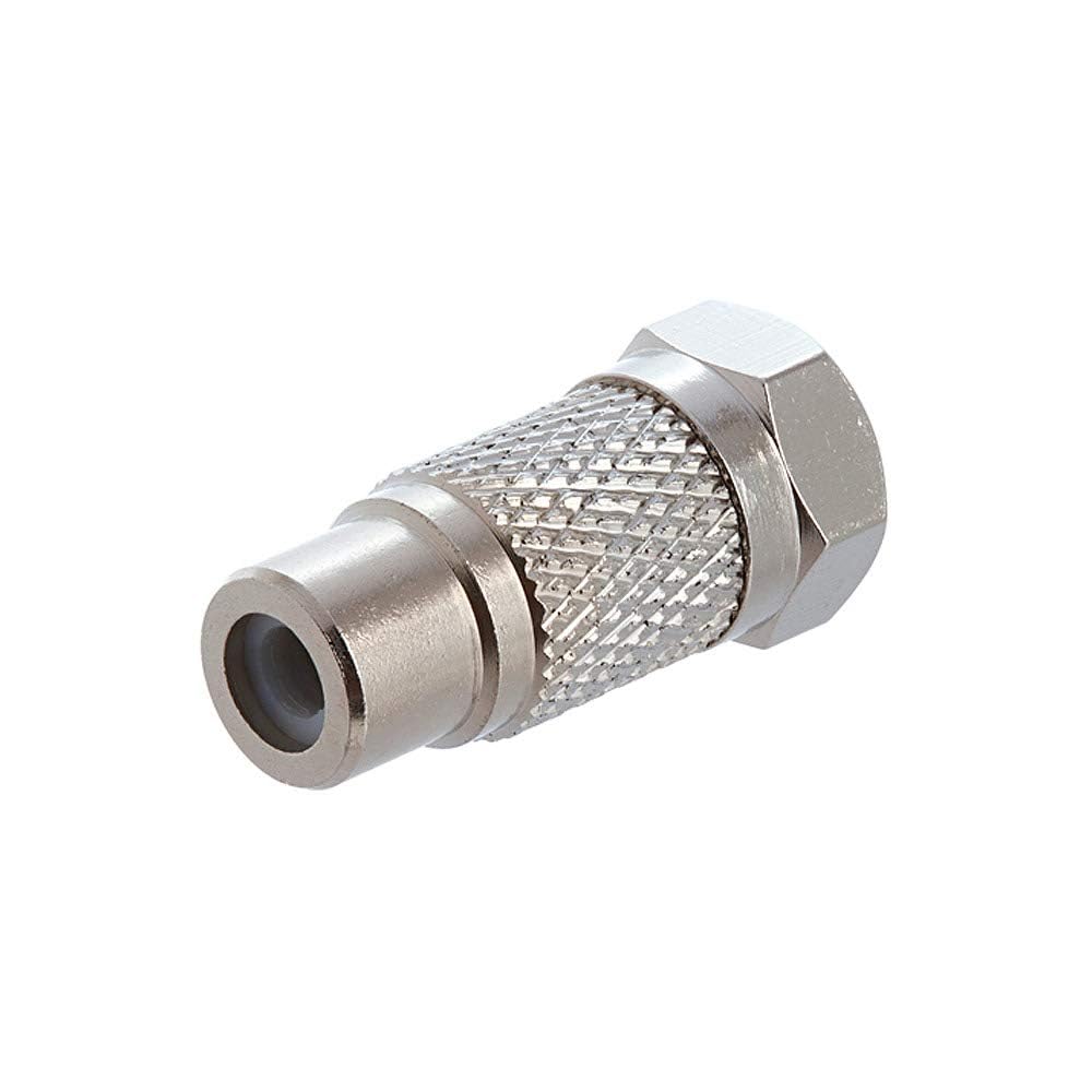 Cmple - F-Type Male to RCA Female Adapter Audio Video RCA Jack to F Plug Connector Converter Coax Coaxial Cable Joiner