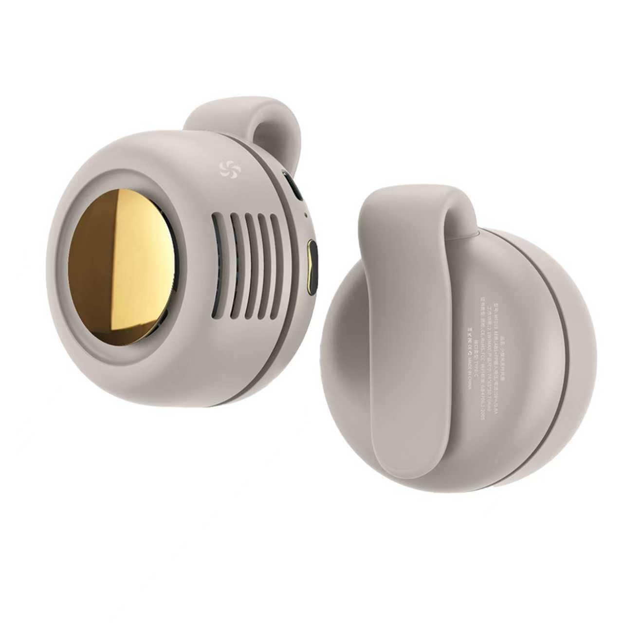 Lwjhzywl Portable Clip-On Bladeless Mini Fan, Silent 3-Speed Adjustable Personal Fan, USB Rechargeable, Shirt & Waist Clip Suspended Cooling Fan