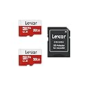 Lexar 32GB Micro SD Card 2 Pack, microSDHC UHS-I Flash Memory Card with Adapter - Up to 100MB/s, U1, Class10, V10, A1, High Speed TF Card (2 microSD