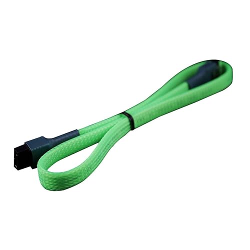 Darkside 45cm (18") SATA 3.0 180° to 180° Data Cable with Latch - Green UV (DS-0156)