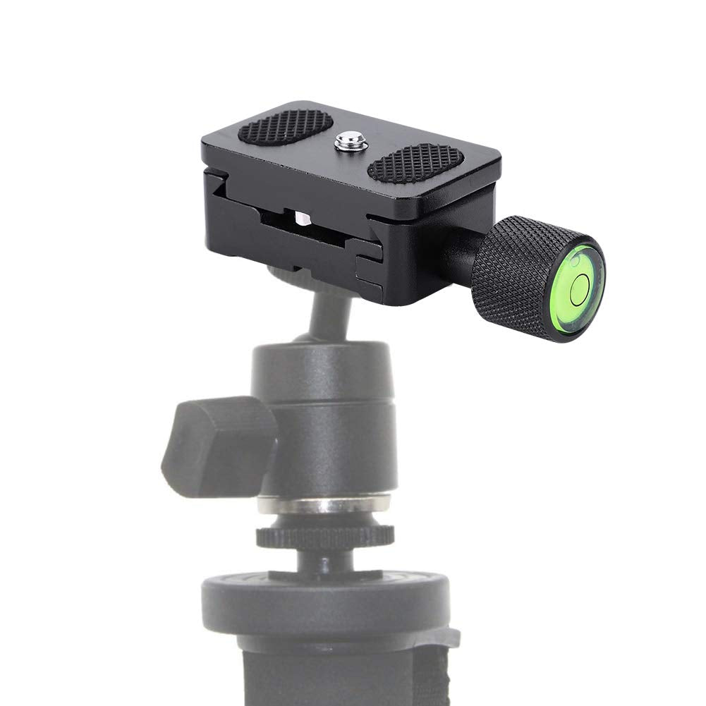 Mini Quick Release Plate with 1/4'' Screw, Cameras Quick mounting Stand Base Clip tripods Accessory for Photography Lovers