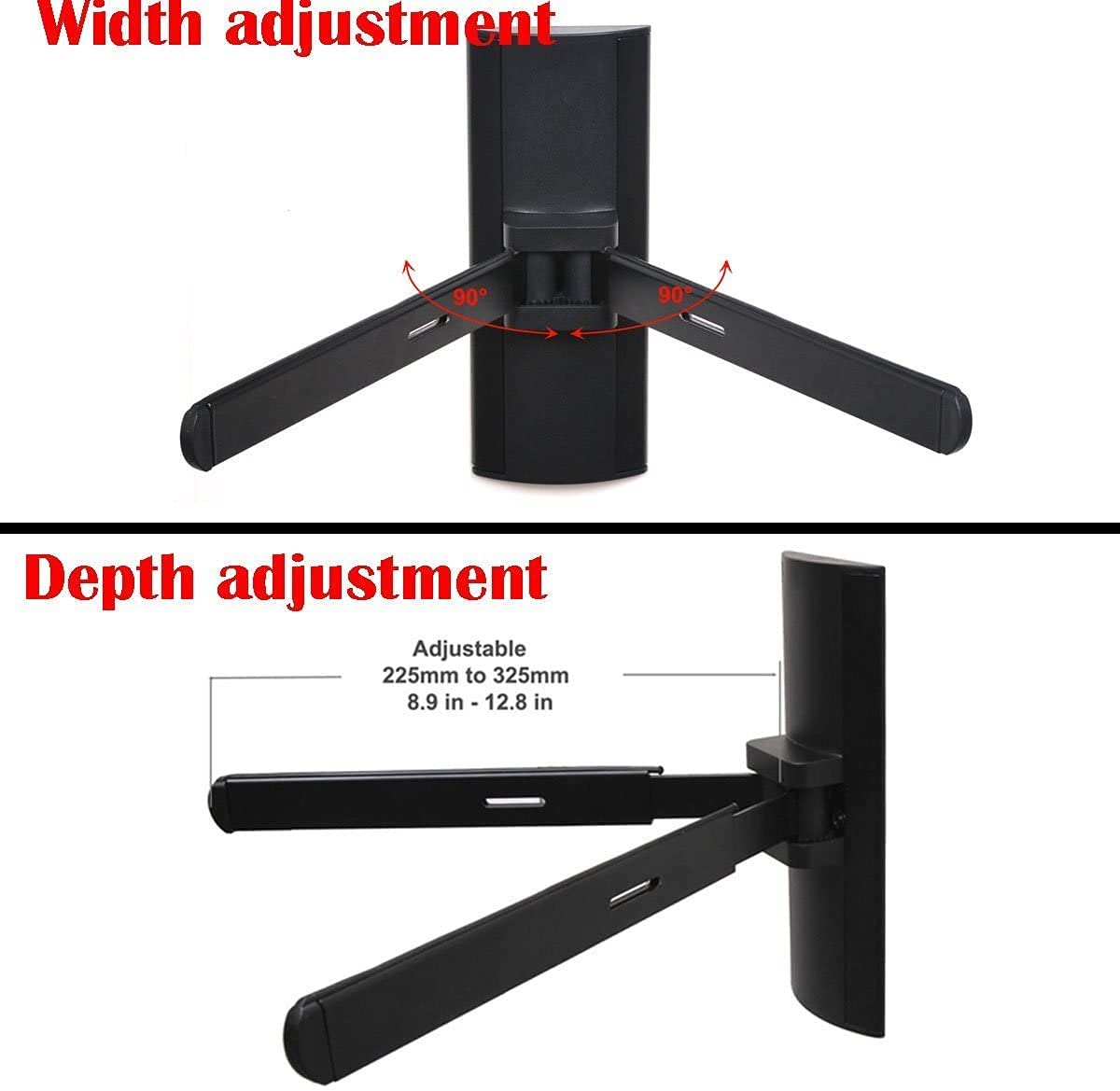 VideoSecu MDVD02 DVD DVR VCR Wall Mount Bracket DDS Receiver Cable Box Wall Holder with Adjustable Arm BV1