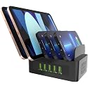 Qvouaw Multi Fast Charging Station,with 5 USB QC 3.0 Port,5V3A 12V1.5A?18W? 5-Port USB Charger for Multiple Device with SmartIC Tech Stand Compatible