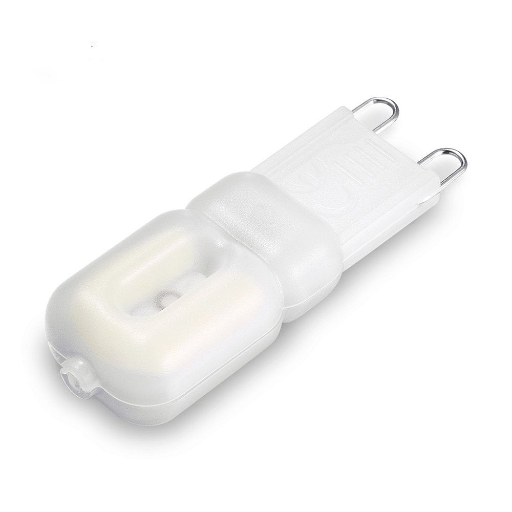 G9 LED Bulbs 6000K Daylight White 3W Dimmable Frosted Light Lamps 30W Halogen Equivalent 450 Lumen CRI >90Ra T4 G9 Bi-Pin Base 120V,10 Pack