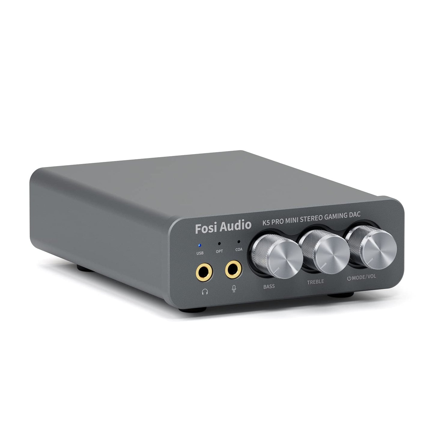 Fosi Audio K5 Pro Gaming DAC Headphone Amplifier Mini Hi-Fi Stereo Digital-to-Analog Audio Converter USB Type C/Optical/Coaxial to RCA/3.5MM AUX