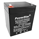 PowerStar 12V 5AH Rechargeable Sealed Lead Acid Battery, AGM