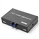 USB Sharing Switch, fosa Sharing Switch Selector 2/4 Port USB 2.0 Manual Sharing Switch Switcher Box Switcher Adapter Hub for PC, Printer, Scanner